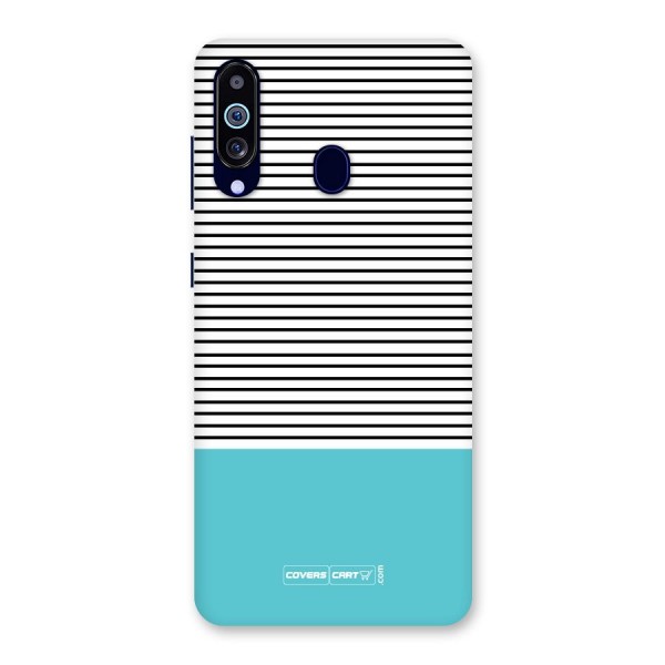 Deep Sky Blue Stripes Back Case for Galaxy A60