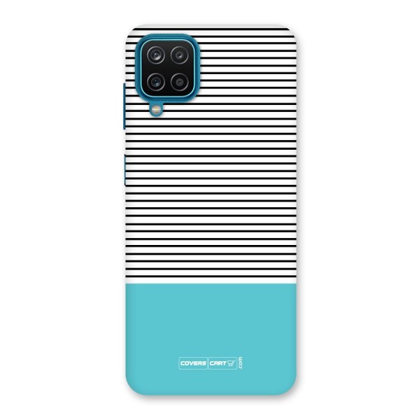 Deep Sky Blue Stripes Back Case for Galaxy F12