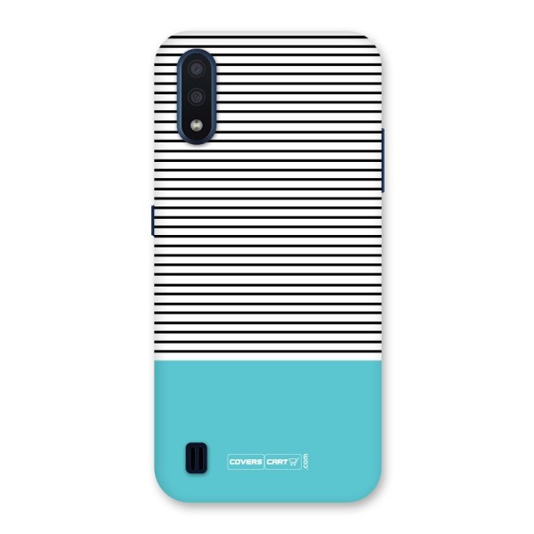 Deep Sky Blue Stripes Back Case for Galaxy M01