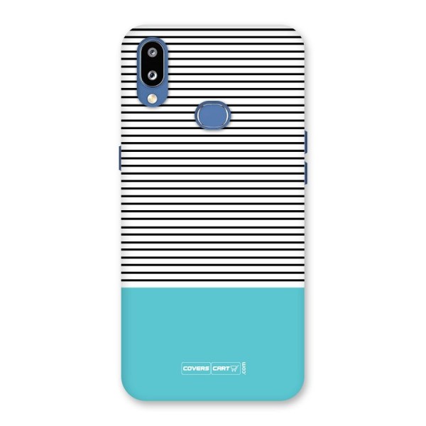 Deep Sky Blue Stripes Back Case for Galaxy M01s