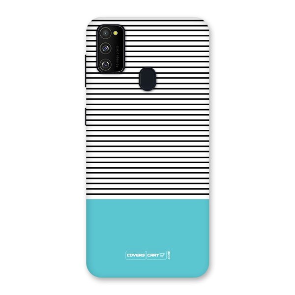 Deep Sky Blue Stripes Back Case for Galaxy M21