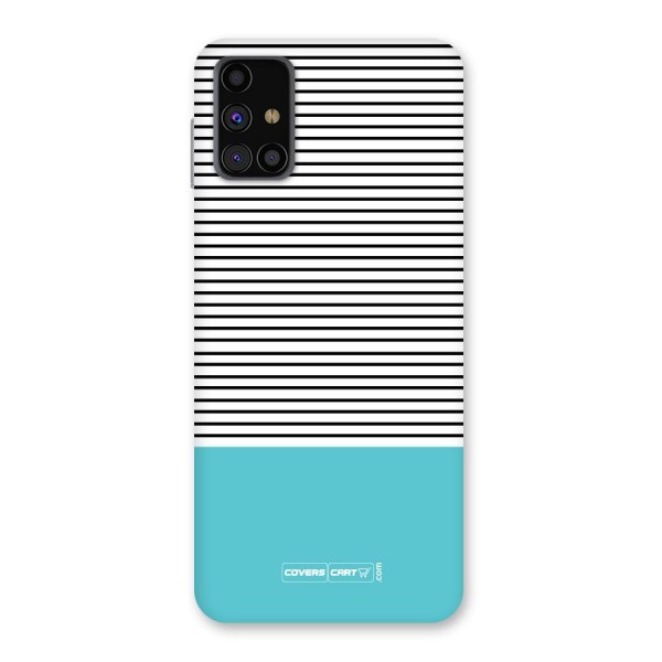 Deep Sky Blue Stripes Back Case for Galaxy M31s