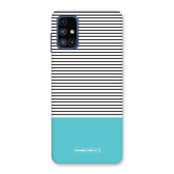 Deep Sky Blue Stripes Back Case for Galaxy M51