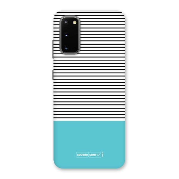 Deep Sky Blue Stripes Back Case for Galaxy S20