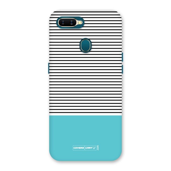 Deep Sky Blue Stripes Back Case for Oppo A12