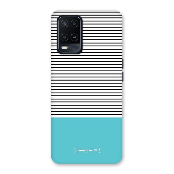 Deep Sky Blue Stripes Back Case for Oppo A54