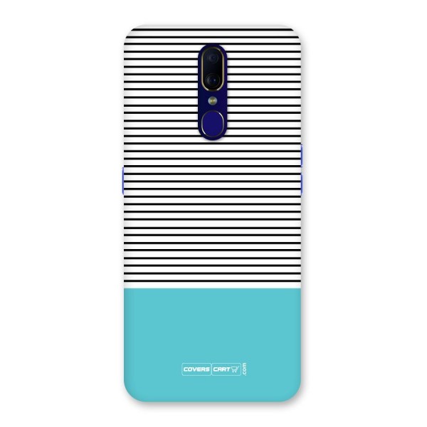 Deep Sky Blue Stripes Back Case for Oppo F11