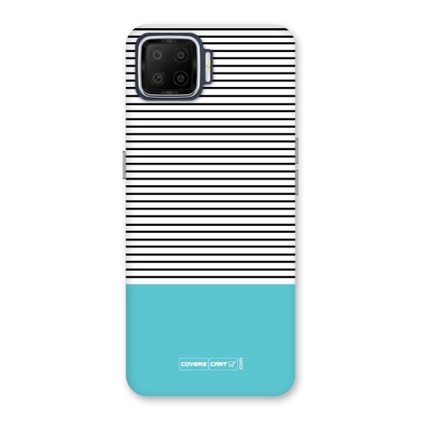 Deep Sky Blue Stripes Back Case for Oppo F17