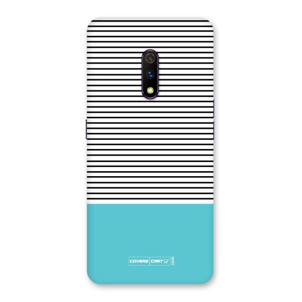 Deep Sky Blue Stripes Back Case for Realme X