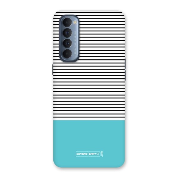 Deep Sky Blue Stripes Back Case for Reno4 Pro