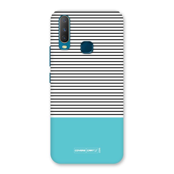 Deep Sky Blue Stripes Back Case for Vivo Y17