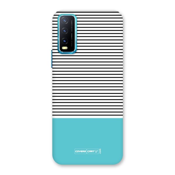 Deep Sky Blue Stripes Back Case for Vivo Y20