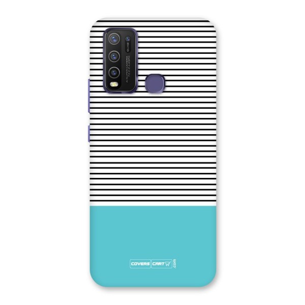 Deep Sky Blue Stripes Back Case for Vivo Y30