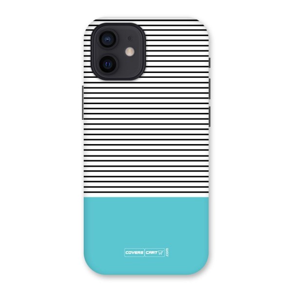 Deep Sky Blue Stripes Back Case for iPhone 12