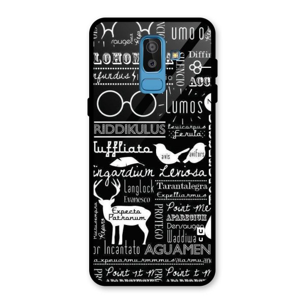 Deer Key Spell Glass Back Case for Galaxy J8