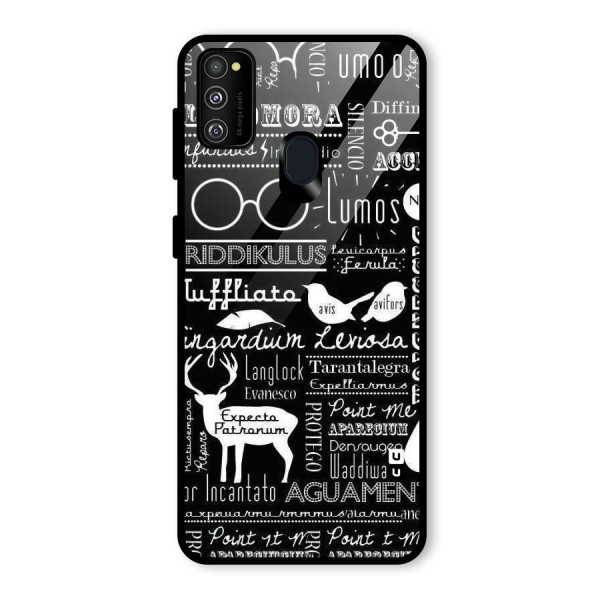 Deer Key Spell Glass Back Case for Galaxy M21