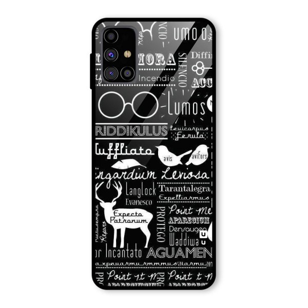 Deer Key Spell Glass Back Case for Galaxy M31s