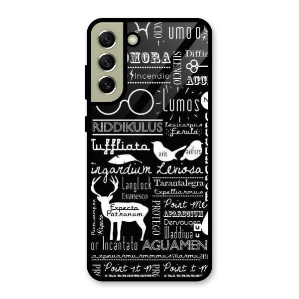 Deer Key Spell Glass Back Case for Galaxy S21 FE 5G