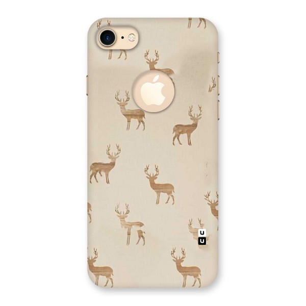 Deer Pattern Back Case for iPhone 8 Logo Cut