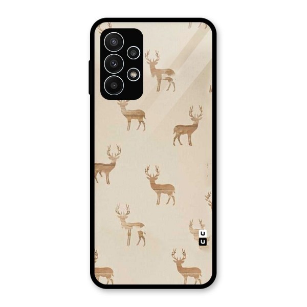 Deer Pattern Glass Back Case for Galaxy A23