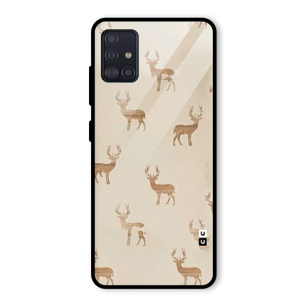 Deer Pattern Glass Back Case for Galaxy A51