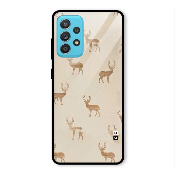 Deer Pattern Glass Back Case for Galaxy A52s 5G