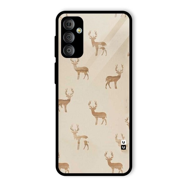 Deer Pattern Glass Back Case for Galaxy F23