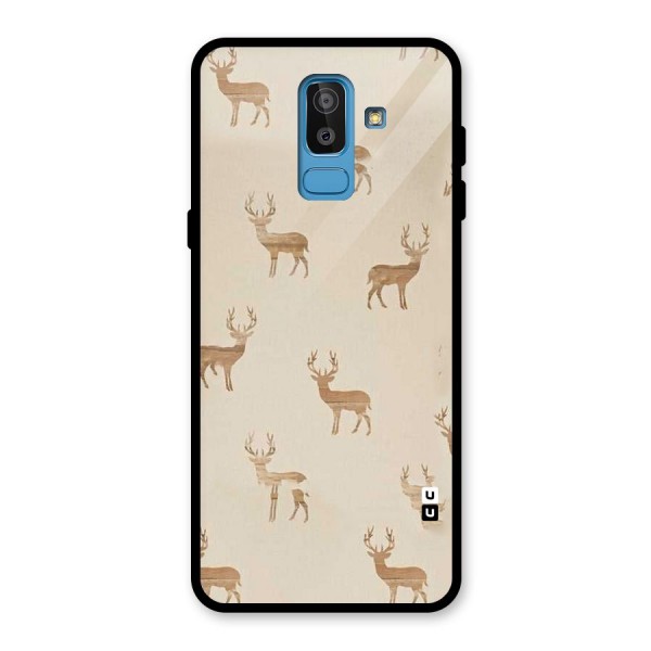 Deer Pattern Glass Back Case for Galaxy J8