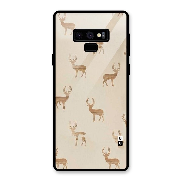 Deer Pattern Glass Back Case for Galaxy Note 9