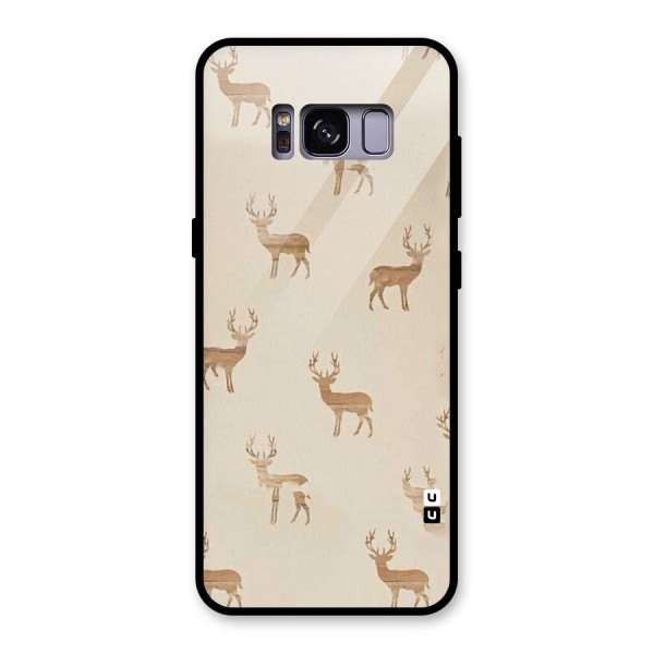 Deer Pattern Glass Back Case for Galaxy S8