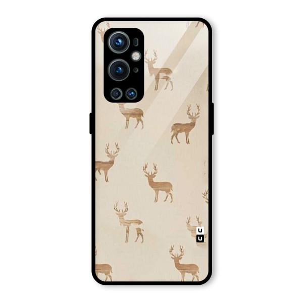 Deer Pattern Glass Back Case for OnePlus 9 Pro