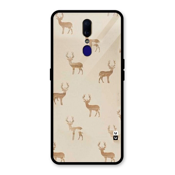 Deer Pattern Glass Back Case for Oppo F11