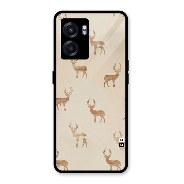 Deer Pattern Glass Back Case for Oppo K10 (5G)