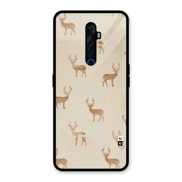 Deer Pattern Glass Back Case for Oppo Reno2 Z