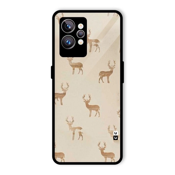 Deer Pattern Glass Back Case for Realme GT2 Pro