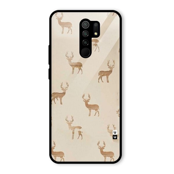 Deer Pattern Glass Back Case for Redmi 9 Prime