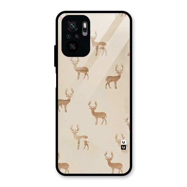 Deer Pattern Glass Back Case for Redmi Note 10