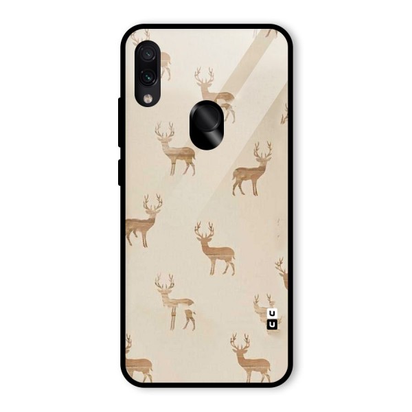 Deer Pattern Glass Back Case for Redmi Note 7