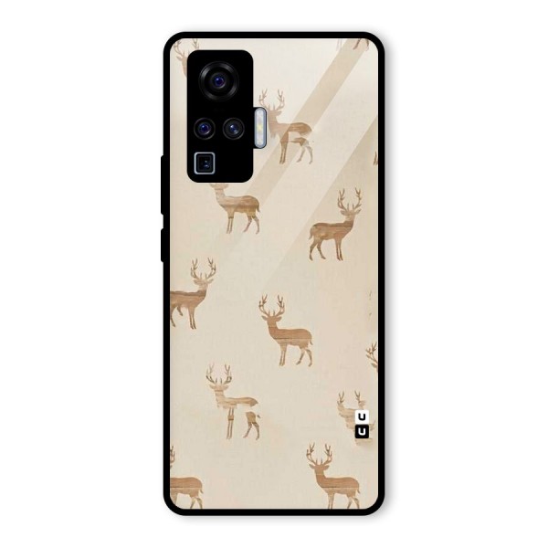 Deer Pattern Glass Back Case for Vivo X50 Pro