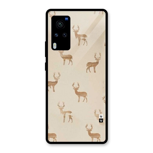 Deer Pattern Glass Back Case for Vivo X60 Pro