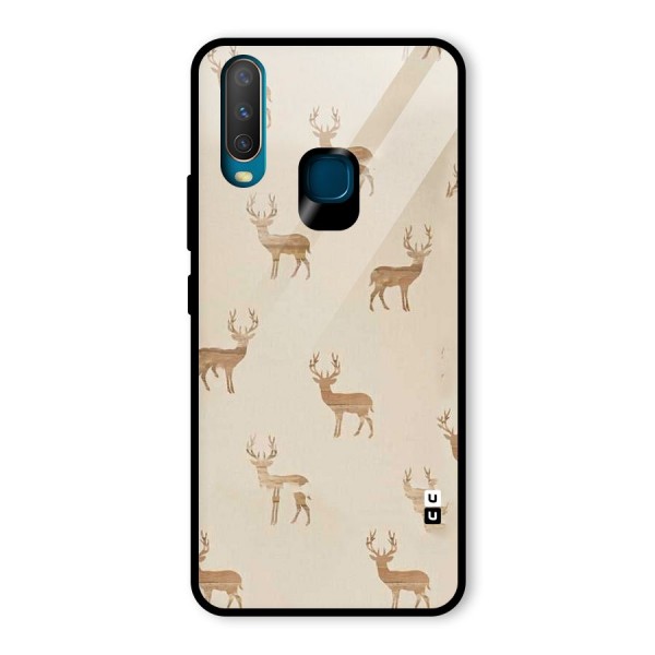 Deer Pattern Glass Back Case for Vivo Y12