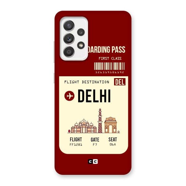 Delhi Boarding Pass Back Case for Galaxy A52