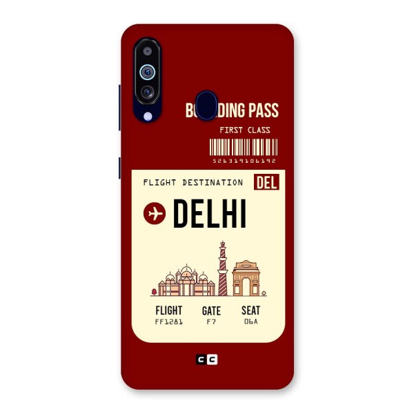 Delhi Boarding Pass Back Case for Galaxy A60