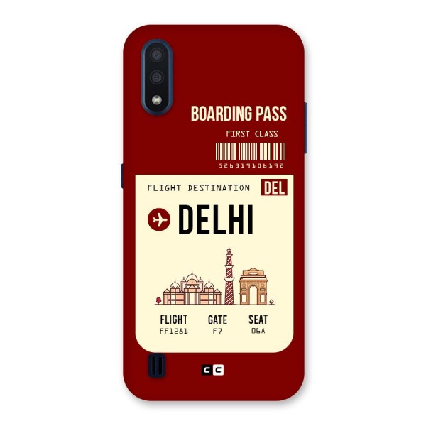 Delhi Boarding Pass Back Case for Galaxy M01