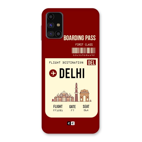 Delhi Boarding Pass Back Case for Galaxy M31s