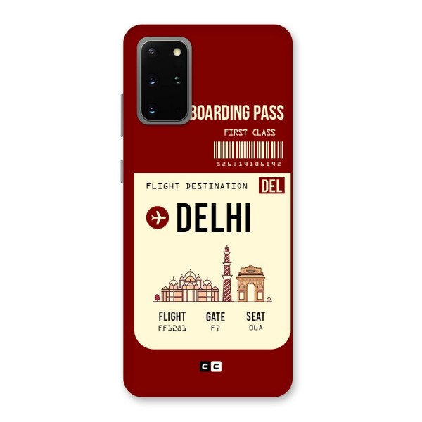 Delhi Boarding Pass Back Case for Galaxy S20 Plus