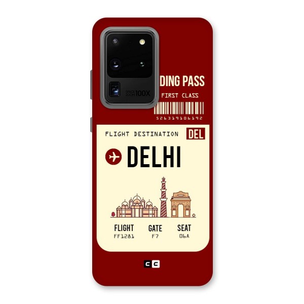 Delhi Boarding Pass Back Case for Galaxy S20 Ultra