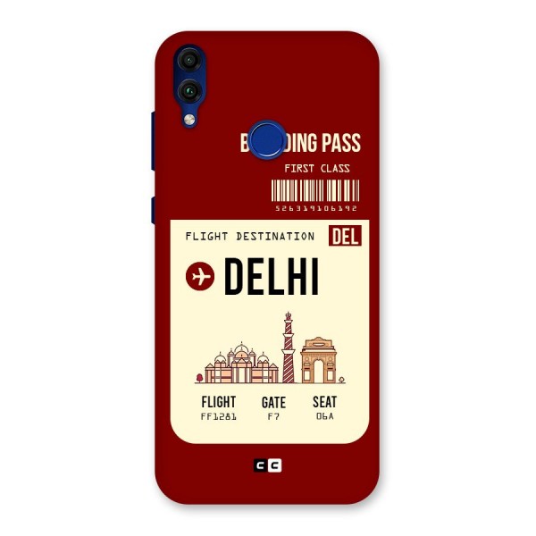 Delhi Boarding Pass Back Case for Honor 8C