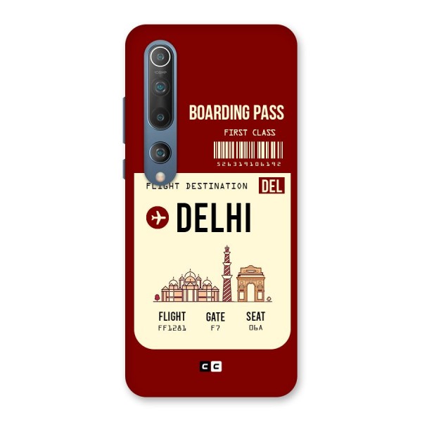 Delhi Boarding Pass Back Case for Mi 10