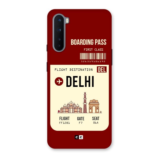 Delhi Boarding Pass Back Case for OnePlus Nord